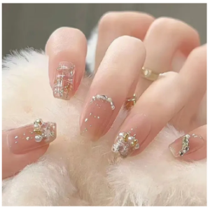 12 Pcs Nails For Girls with Glue