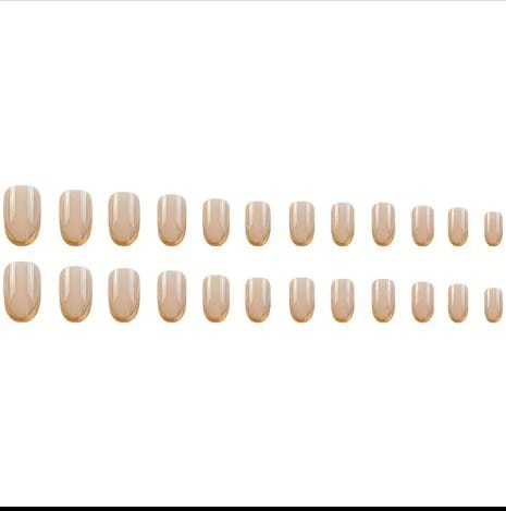 Press on nails for girls 24Pcs with glue sheet and nail filer - Image 2