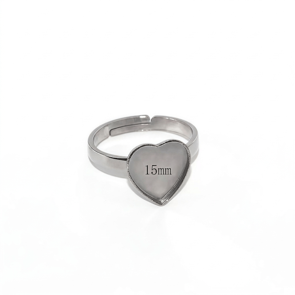 Ring bases for resin art in silver color