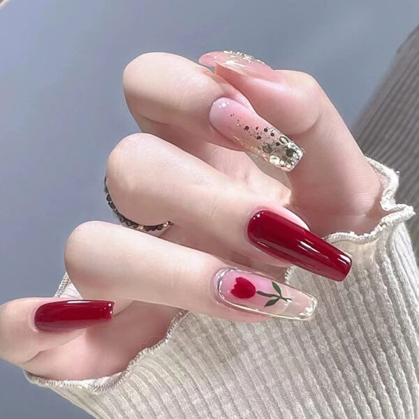 Floral Nails press on nails with elegant flower design