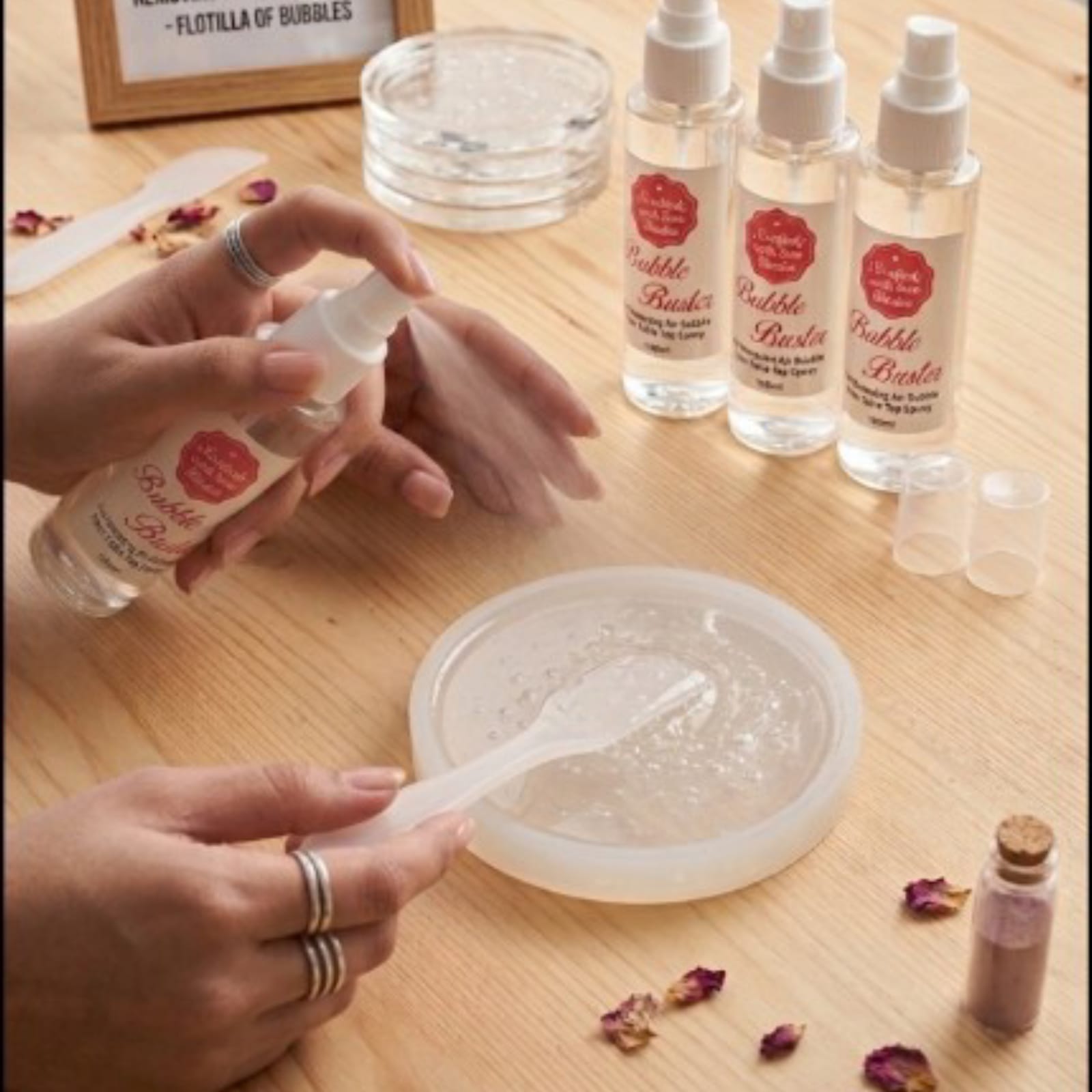 Bubble buster spray for epoxy resin air bubble remover 100ml bottle for resin art projects