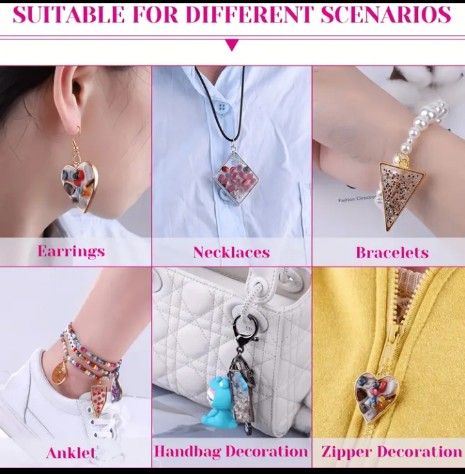 5 pcs mix shapes open back resin bezel frames in gold and silver for DIY resin jewelry making
